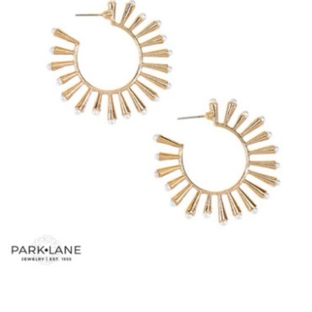 Park Lane Gold Spiked Hoop Earrings